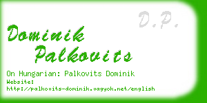 dominik palkovits business card